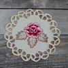 NEW satin rose flower embroidery table place mat cloth Wedding Christmas party placemat kitchen Table decoration and accessories for Home