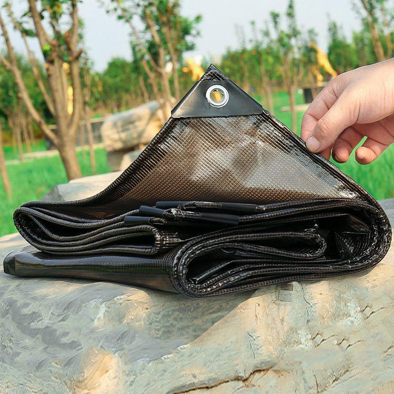 PVC Tarpaulin Black Grid Waterproof Canopy Succulent Plants Rain Cover Balcony Terrace Gazebo Car Heavy Duty Rainproof Cloth