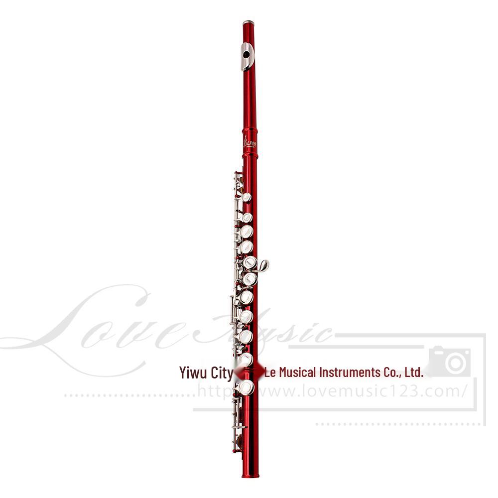 LADE 16-Hole C Key Colored Flute for Children, Students, & Adults - Professional Western Musical Instrument.