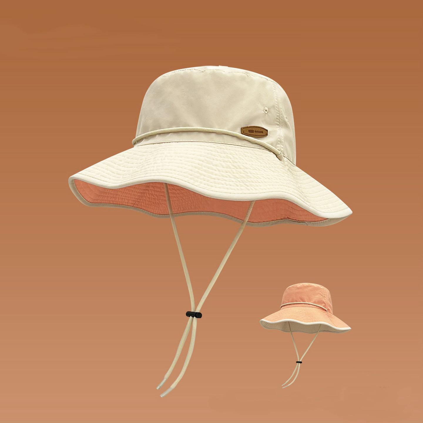 

Women s UV Sun Protection Reversible Bucket Hat бежевий