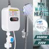 10A Electric Tankless Mini Instant Hot Water Heater Kitchen Faucet Tap Heating 3 Seconds Instant Heating LCD Display 3500W