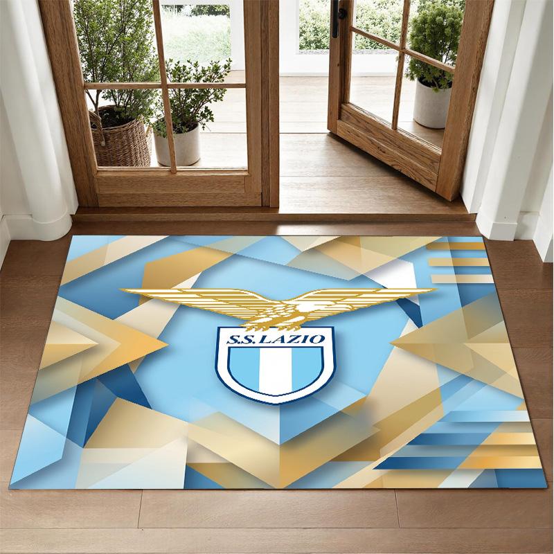 Lazio FC Design Crystal Velvet Rug Soft Decorative Mat for Bedroom Entrance