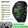 Sanda Youth Luminous Sports Waterproof Electronic Watch with Segmented Timing