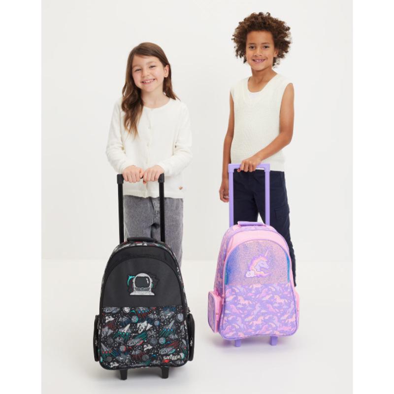 Zaino & Trolley Impermeabile Smiggle per Bambini della Scuola Primaria - Grande Capacità e Borsa Termica per il Pranzo Inclusa
