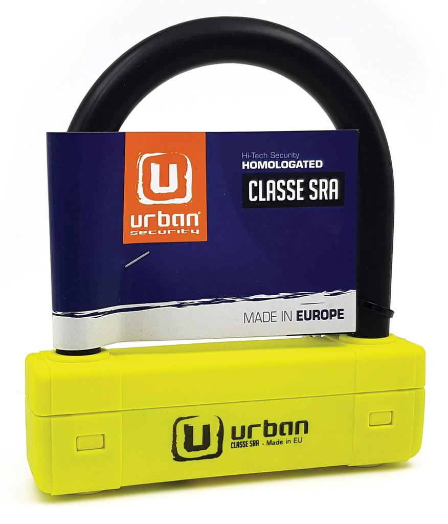 Urban UR120125 U high security double lock made in 120x125 mm Anti-theft padlock, approved, ø18, 120x125, EU, yellow,