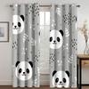 Cartoon Animation Panda Animal Window Curtains in Kids Bedroom Living Room Hall Treatments Kitchen Home Decor Drapes Blinds 2Pcs