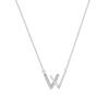 W Letter Wave Necklace Female Creative Niche Personality Versatile Simple Fashion Double V Pendant Premium Durable