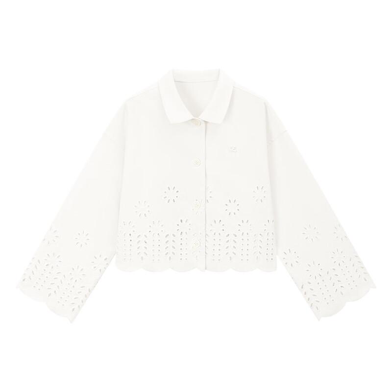 ELLE KIDS Girls' French Style Embroidered Denim Jacket