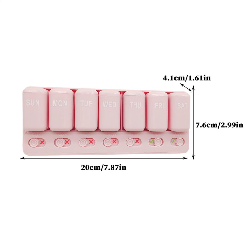 Wöchentliche tragbare Reise-Pillenbox 7-Tage-Organizer Pillenbehälter Aufbewahrung Tabletten Vitamine Medikamente Fischöle