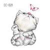 Adesivi Tatuaggio Cartoni Animati Animali Adorabili: Design di Gattini, Cuccioli e Coniglietti Carini