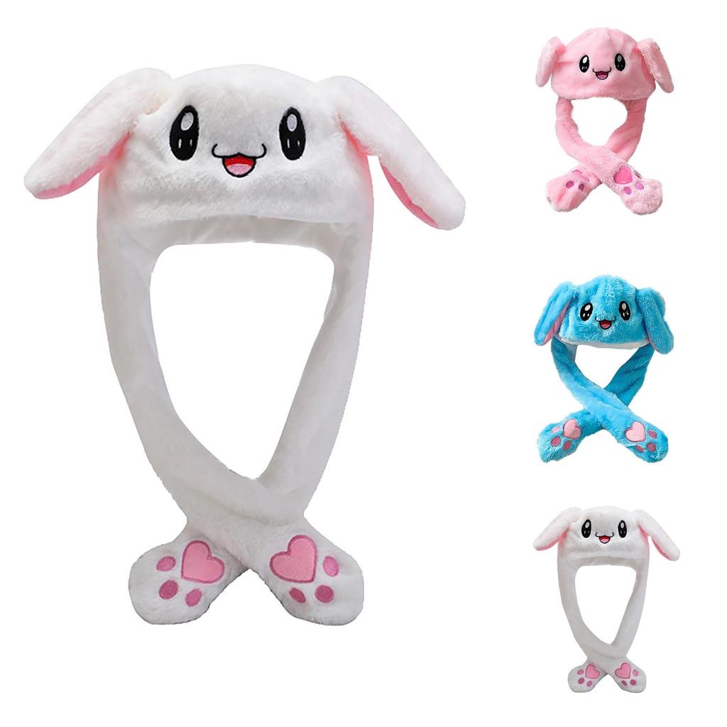 Cute Bunny Hat Ear Moving Jumping Hat Plush Hat Cute Cap For Girls