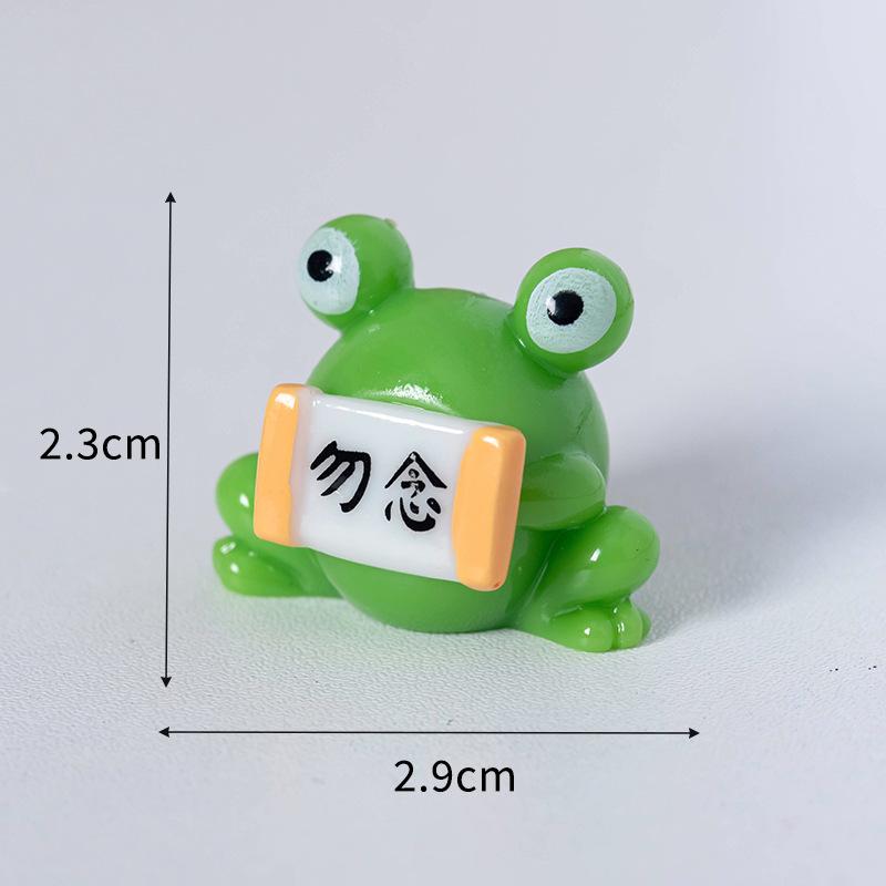 Micro Landscape Cute Relief Mood Small Frog Doll Resin Crafts Car Desktop Decoration Pieces