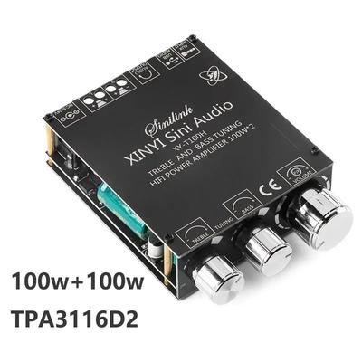 XY-T100H 100 W + 100 W TPA3116D2 Bluetooth 5.0 Leistungs-Audioverstärkerplatine Heimkino-Verstärker Stereo-Höhen- und Basseinstellung