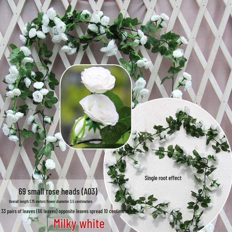Artificial Rose Vine Hanging Decor for Walls and Ceilings