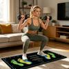 31,5" X 13,78" Antislip Squat Mat met Voetpositie, Geruisloze Pro-Grade Oefenmat voor Squats, Benen en Lunges, voor Thuis Fitness Enthusiasten