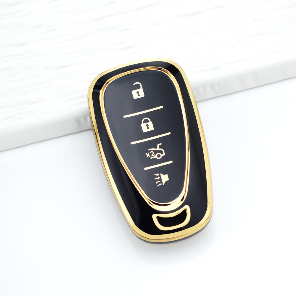 4 Buttons Car Key Fob Cover For Chevrolet Chevy Camaro Cruze Malibu Equinox Onix Spark Sonic Volt Key Case Chain Tpu Case Bag
