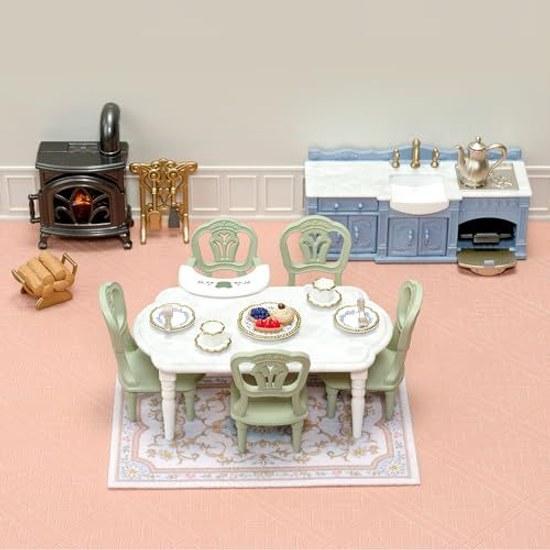 Sylvanian Families Furniture Sparkling Waterside Red Roof House Elegant Dining Room SE-215 ST Mark Certification Age 3 Up Toy Dollhouse EPOCH
