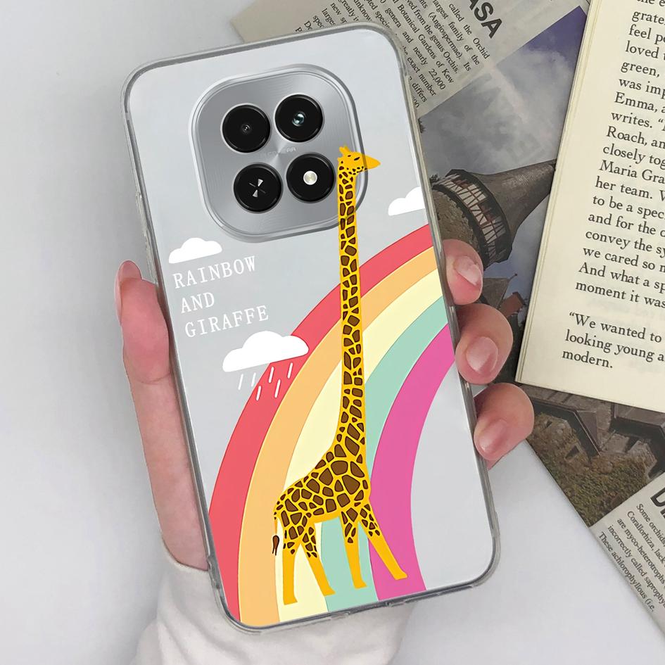 Casing For Oppo F27 A60 A40 Narzo N61 Reno 12F Realme 12 13 Case TPU Clear Silicone Beautiful Rainbow Premium Protection Cover For OPPO Anti Drop Capa