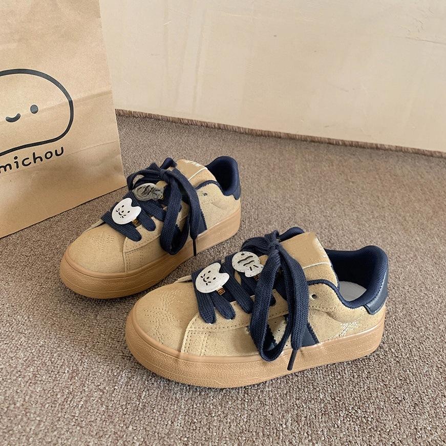 

Little white shoes women s spring and summer new versatile student shoes women s casual platform sports lightweight heightening board shoes 35 верблюд