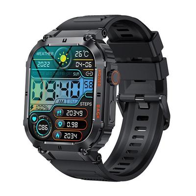 Relógio Inteligente Bluetooth K57PRO: Tela de 1,96", monitoramento de frequência cardíaca, pressão arterial e oxigênio, música, clima e recursos de chamada.