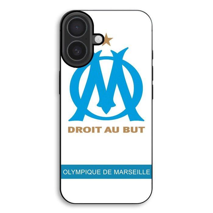 Coque de téléphone - MANIACASE - iPhone 17 - Logo OM Olympique de Marseille - Silicone TPU - Souple