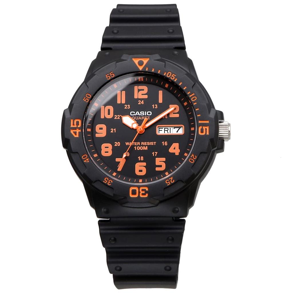 Casio Standard Quartz Watch MRW-200H-4BV / -200HC-4BV Men's Gloss Orange and Black / Black and Orange Overseas Model [Parallel Import]