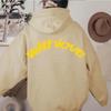 Women's Angel Print Retro Hip Hop Oversized Hoodie Jacket