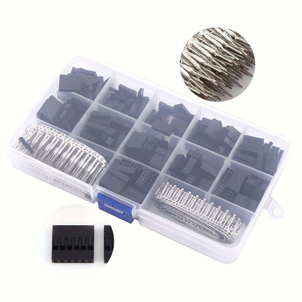 Dupont Connector 620-Kit 2.54mm Pitch Single Row Male Headers, Dupont Crimp Pins for 3D Printer and FPV Jumper Wire, Ribbon Cable