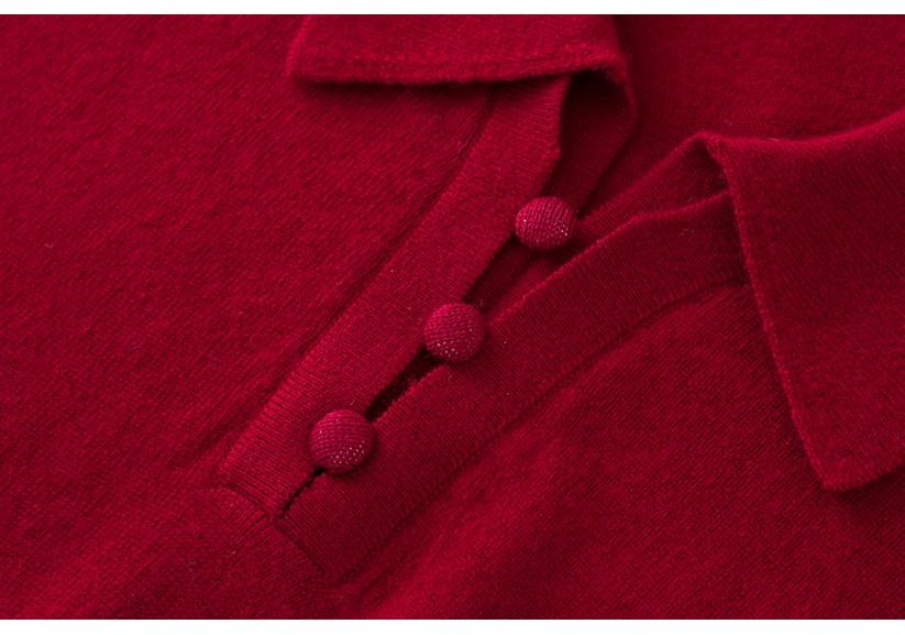 Autumn-Winter Stylish Lapel Sweater for Middle-Aged Women