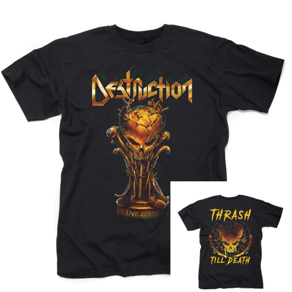 Destruction Diabolical Tour Band TShirt Cotton Graphic Tee Unisex Women Summer Streetwear Top