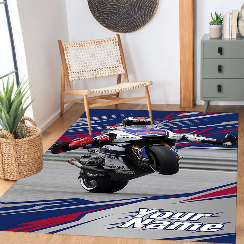Jorge Lorenzo Personalized Name Floor Rug Office Rug Suitable For Entryway Hallway Kitchen Foyer Antislip Carpet Decorate Offices