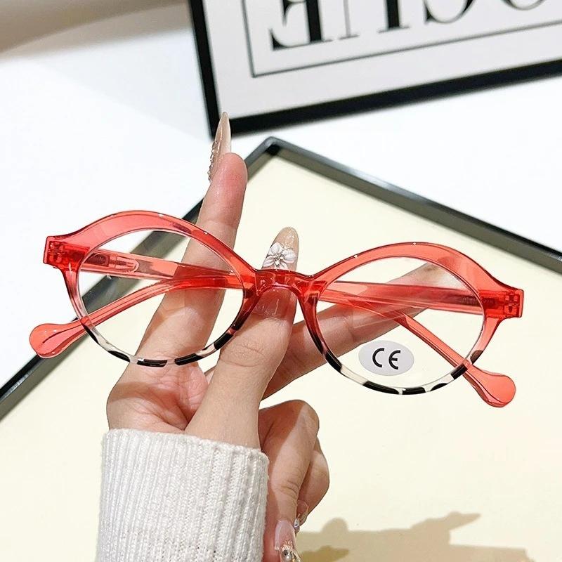

2026 New Oval-Frame Anti-Blue Light Presbyopia Eyewear for Women Stylish Ultra-Lightweight High-Definition Reading Glasses 0 красный