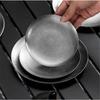304 Round Vintage Dessert Plate Creative Steak Pasta Plate Stainless Steel Dining Cake Tray Shallow Plates Set Japanese Dishes