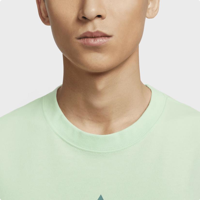 Nike Vintage American Logo Print Crew Neck T-Shirt Men Tops Green FQ3741-376