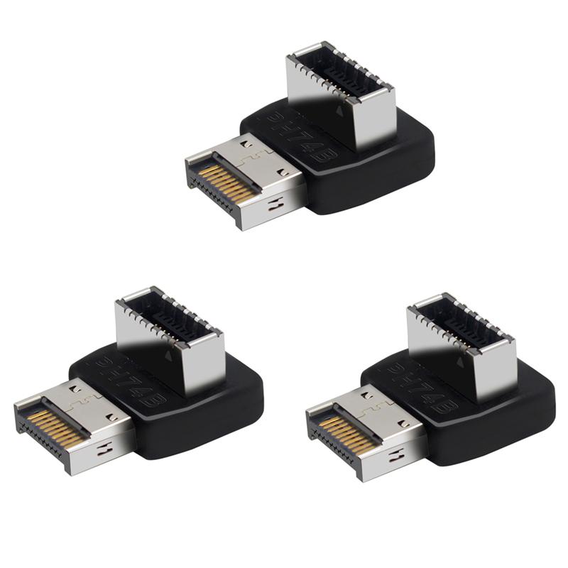 Usb 3.1 Type-E 90 Degree Adapter Front Type-C Header Connector Expansion Cable Adapter Connector For Pc Motherboard Plug