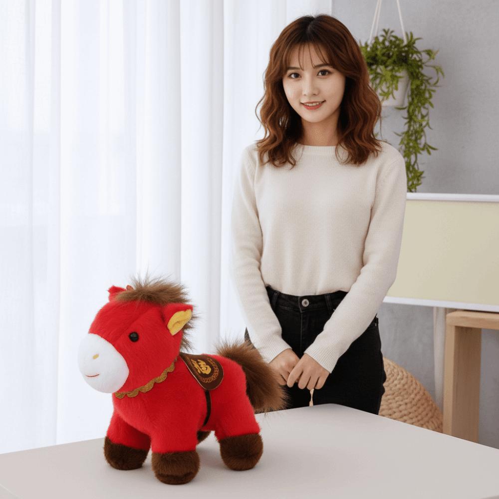 Steed Puppe Pony Anhänger Maskottchen Puppen Tierkreis Pony Figur Plüsch Pferd Schlüsselanhänger Geburtstagsgeschenk