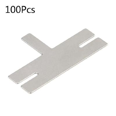 100 Piece for T Shaped Nickel Plated Steel Strip Strap Sheets for Battery Spot W