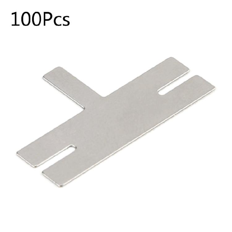 

100 Piece for T Shaped Nickel Plated Steel Strip Strap Sheets for Battery Spot W 1