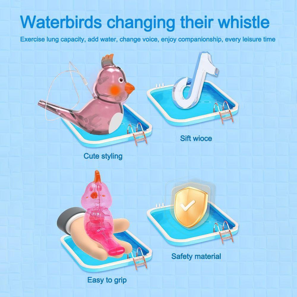 Add Water with Lanyard Water Bird Whistle Add Water Multicolor Warble Whistle Birdcalls Whistles Children