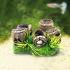 Simulated Fish Tank Barrel Creative Aquatic Pets Shelter  Betta Cave Hiding Spawning Spot