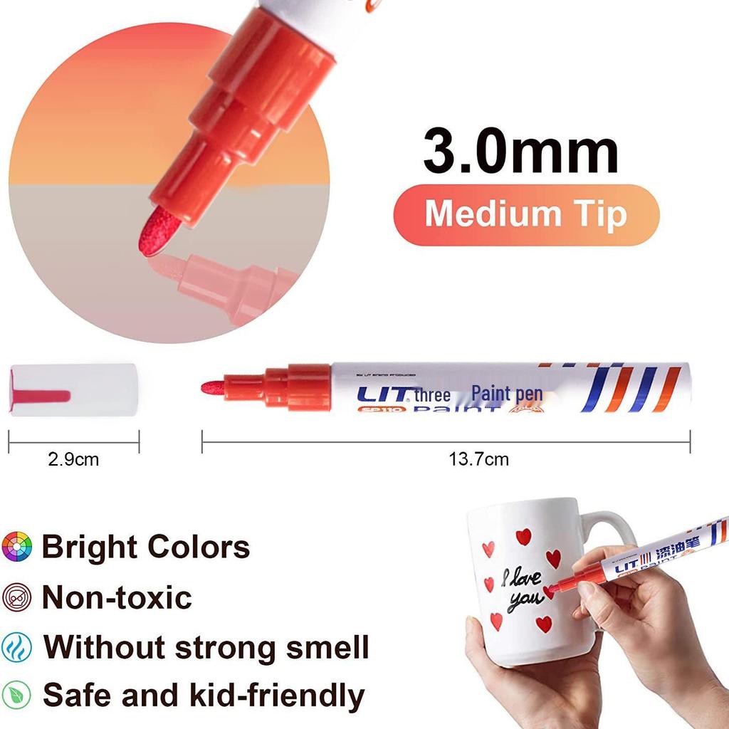 Waterproof Colored Touch-Up Marker for Car Tires – Long-Lasting, Fade-Resistant
