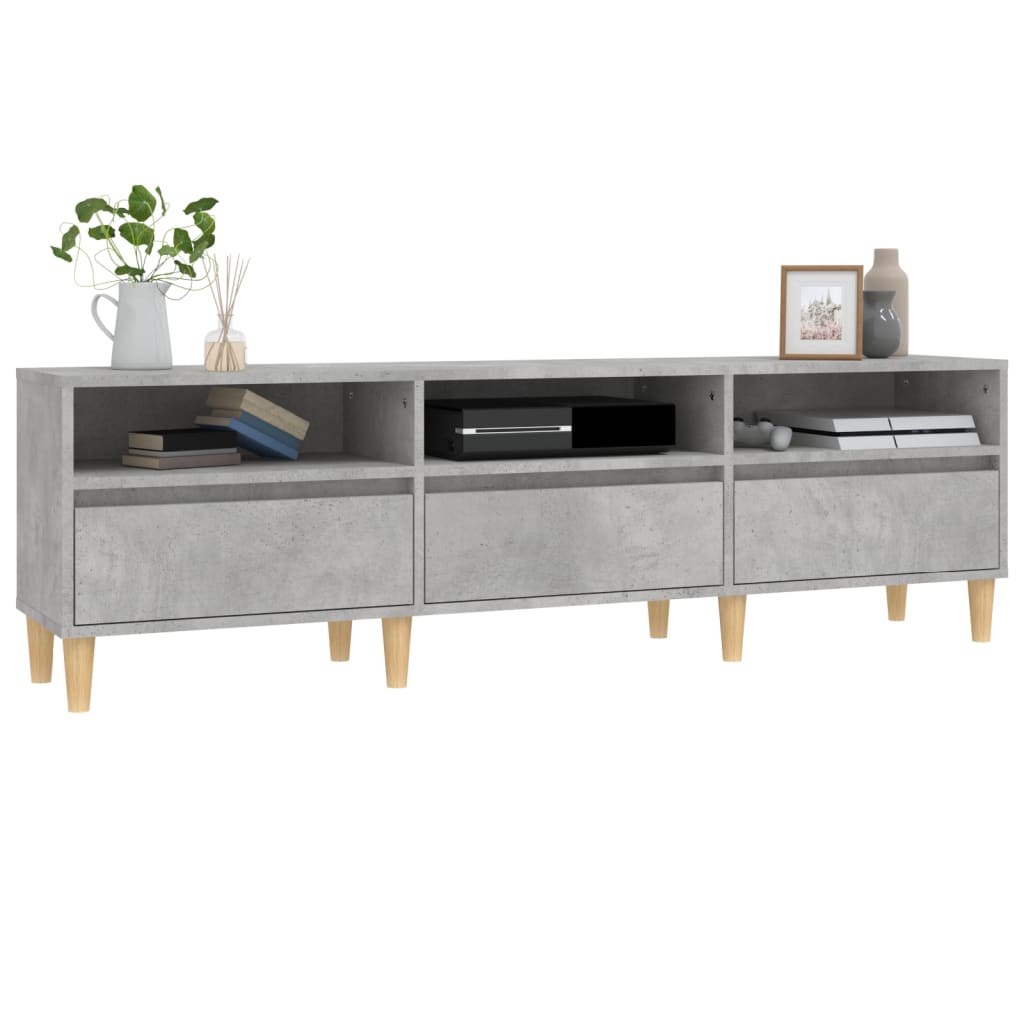 TV Stand Concrete Grey 150 x 30 x 44.5 cm Engineered Wood