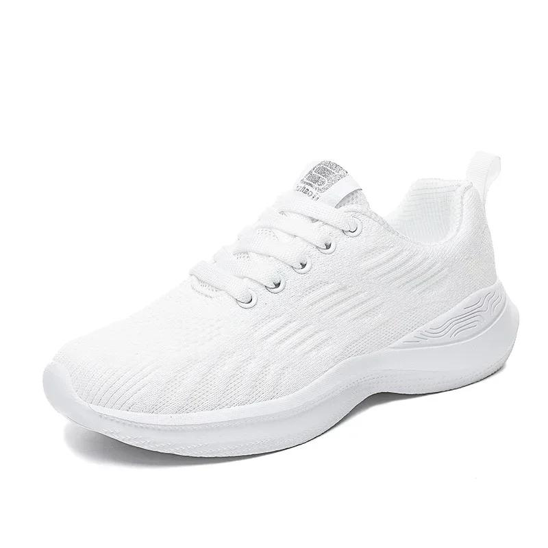 Women Breathable Fashion Casual Running Shoes Autumn High Quality Flying Weave Sneakers Ladies Non-slip Fitness Jogging Shoes