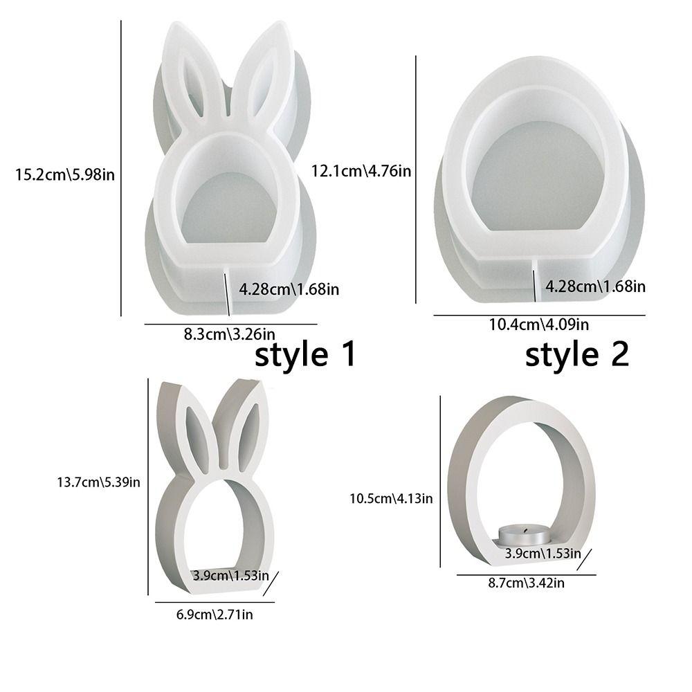 Reusable Easter Rabbit Mold Handicrafts Tea Light Cup Holder  Easter Decoration