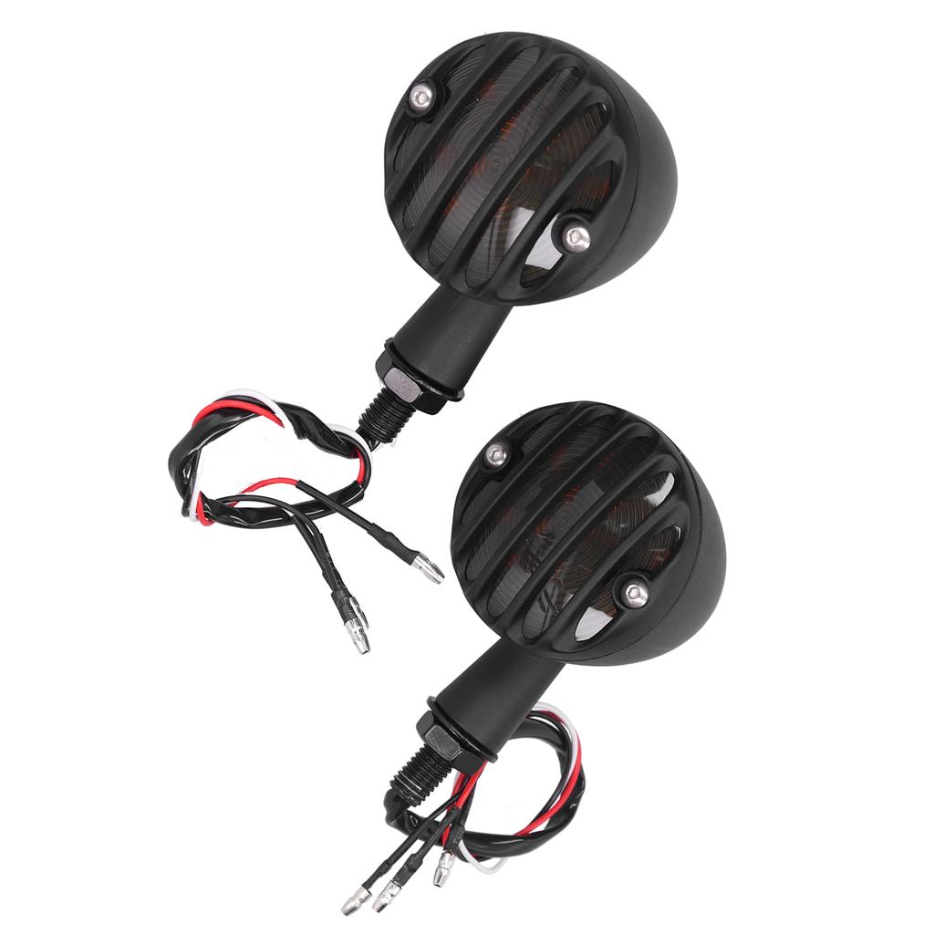Pair of 12V Motorcycle Turn Signal Indicator Light Bright Universal for Retro Motorbike Waterproof