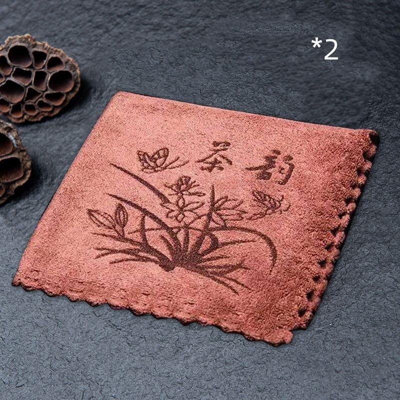 GIANXI Tea Towel Thickened Absorbent Cleaning Cloth Seamless Tea Set Mat Super Soft Absorbent Tea Towel Cotton