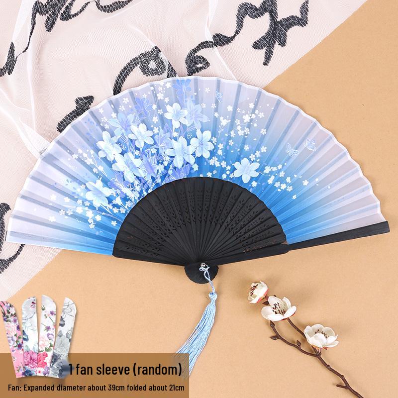 Ancient Chinese Hanfu Folding Fan - Classical Dance & Summer Accessory for Women
