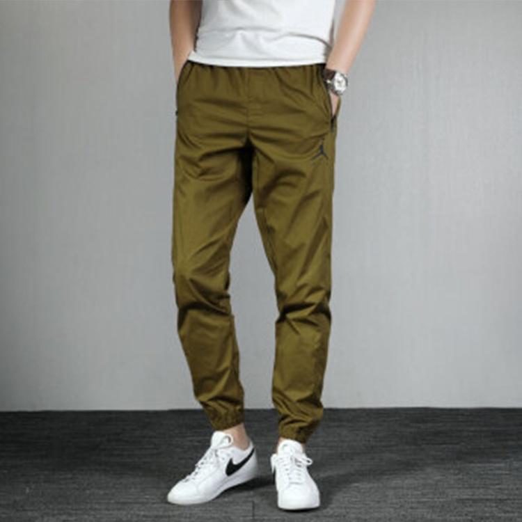Air Jordan Jumpman Casual Woven Sports Pants Green Men's AV1841-368