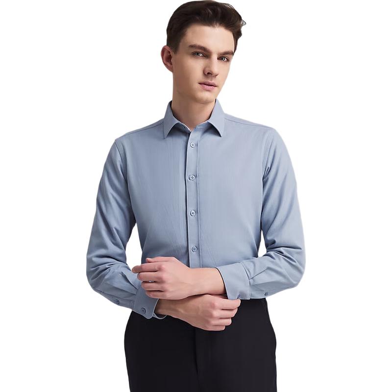 YOUNGOR Men s Winter Business Casual Warm Long-Sleeve Shirt 39