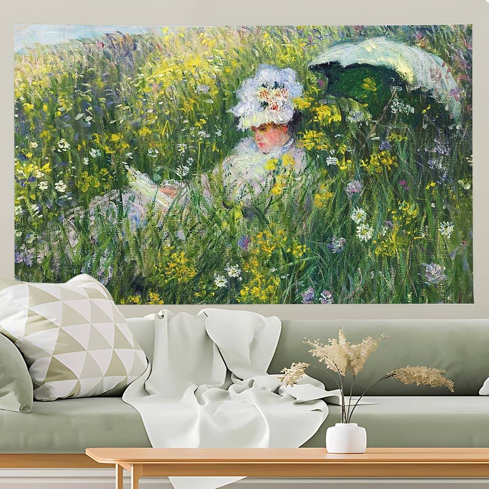 Claude Monet Tapestry Wall Hanging Tapestry Art Deco Blanket Curtain Hanging At Home Bedroom Living Room Decor
